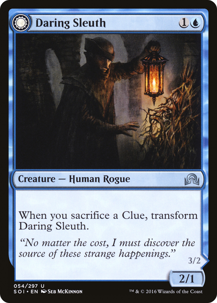 Daring Sleuth // Bearer of Overwhelming Truths [Shadows over Innistrad] Foil