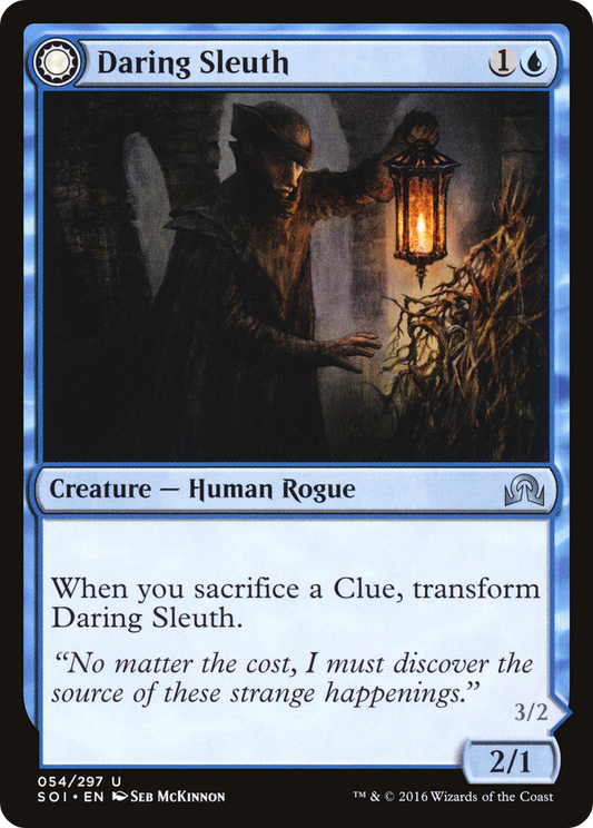 Daring Sleuth // Bearer of Overwhelming Truths [Shadows over Innistrad] Foil