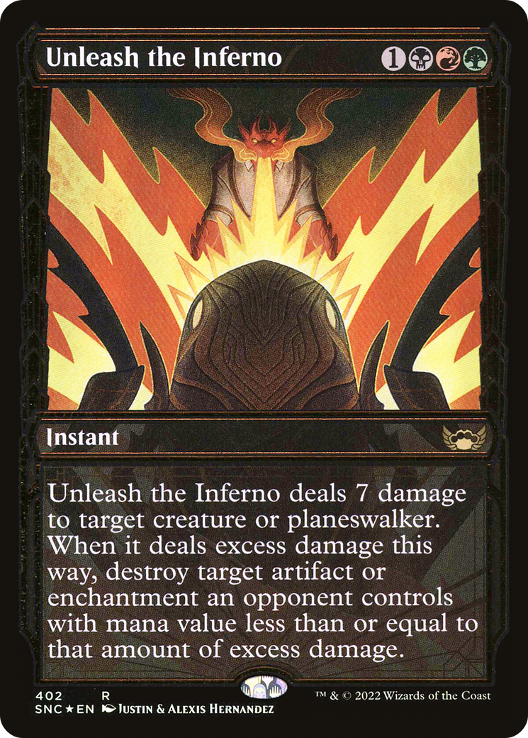 Unleash the Inferno (Showcase Golden Age Gilded Foil) [Streets of New Capenna]