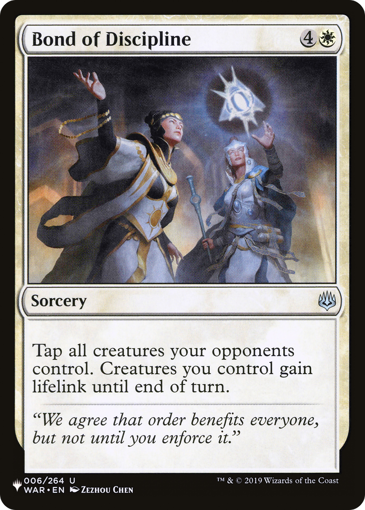 Bond of Discipline [The List Reprints] | Silver Goblin