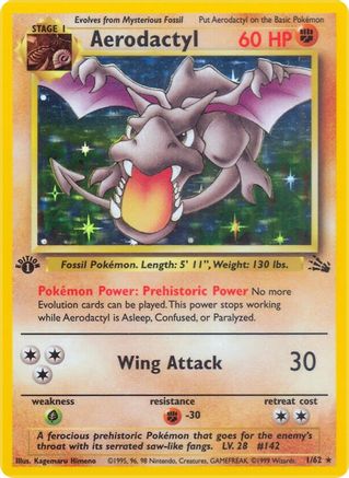 Aerodactyl (1/62) [Fossil 1st Edition] | Silver Goblin