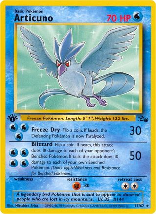 Articuno (17/62) [Fossil 1st Edition] | Silver Goblin