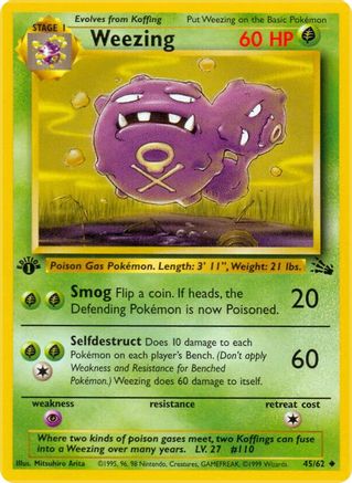 Weezing (45/62) [Fossil Unlimited] | Silver Goblin