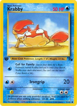 Krabby (51) (1st Edition) - Fossil