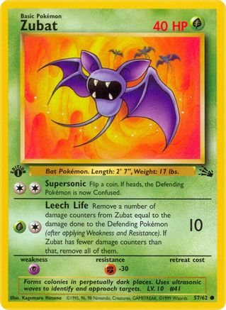 Zubat (57) (1st Edition) - Fossil