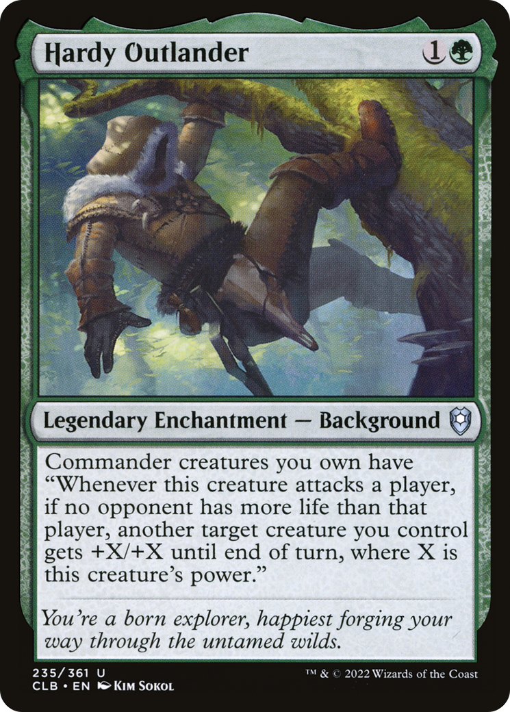 Hardy Outlander (235) Foil - Commander Legends: Battle for Baldur's Gate
