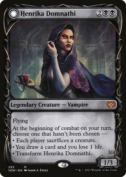 Henrika Domnathi // Henrika, Infernal Seer (Showcase Fang Frame) [Innistrad: Crimson Vow] Foil