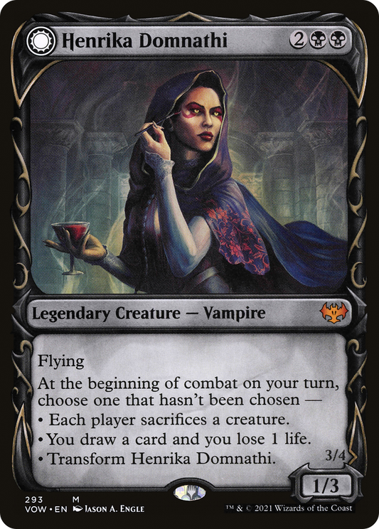 Henrika Domnathi // Henrika, Infernal Seer (Showcase Fang Frame) [Innistrad: Crimson Vow] Foil