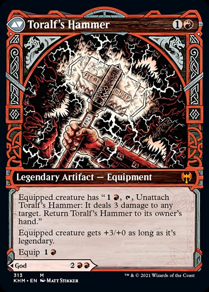 Toralf, God of Fury // Toralf's Hammer (Showcase) [Kaldheim] Foil