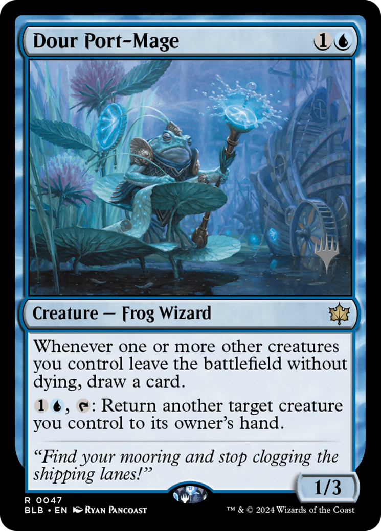 Dour Port-Mage (Promo Pack) [Bloomburrow Promos] | Silver Goblin