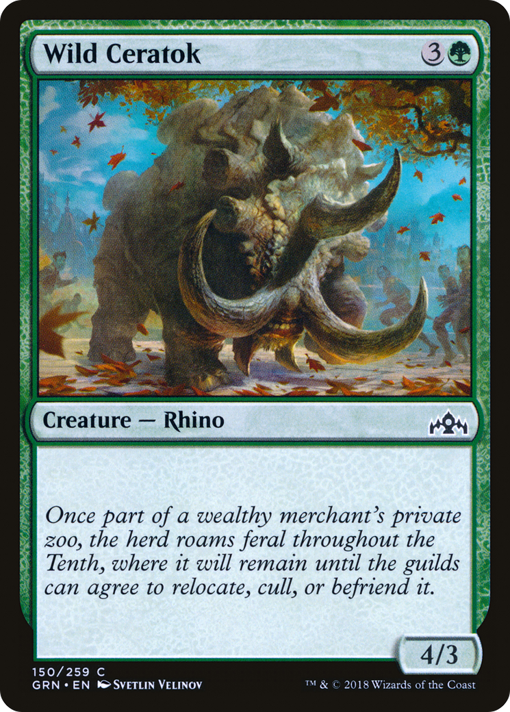 Wild Ceratok [Guilds of Ravnica] Foil