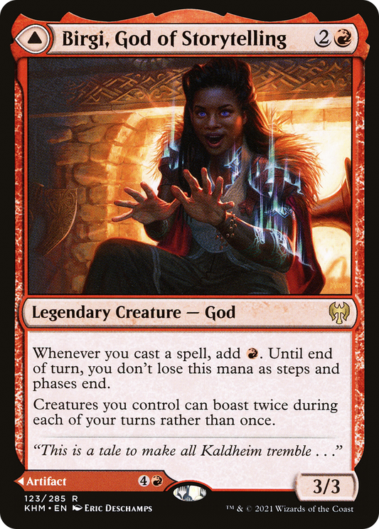 Birgi, God of Storytelling // Harnfel, Horn of Bounty [Kaldheim] Foil