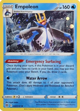 Empoleon (037/172) (Cosmos Holo) [Sword & Shield: Brilliant Stars] | Silver Goblin