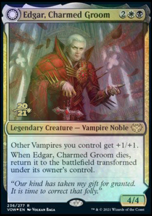 Edgar, Charmed Groom // Edgar Markov's Coffin [Innistrad: Crimson Vow Prerelease Promos] | Silver Goblin