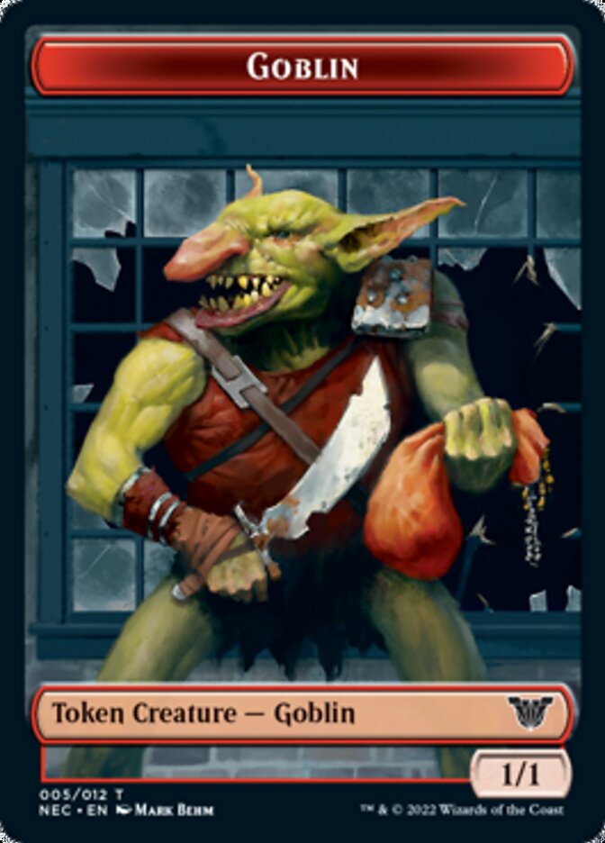 Smoke Blessing // Goblin Double-Sided Token [Kamigawa: Neon Dynasty Commander Tokens] | Silver Goblin