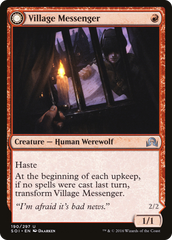 Village Messenger // Moonrise Intruder [Shadows over Innistrad] | Silver Goblin