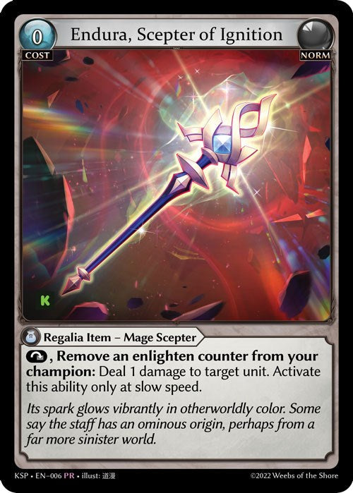 Endura, Scepter of Ignition (6) [Promotional Cards] | Silver Goblin