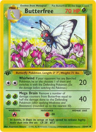 Butterfree (33/64) [Jungle 1st Edition] | Silver Goblin