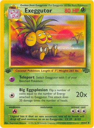 Exeggutor (35/64) [Jungle 1st Edition] | Silver Goblin