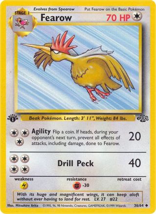 Fearow (36/64) [Jungle 1st Edition] | Silver Goblin