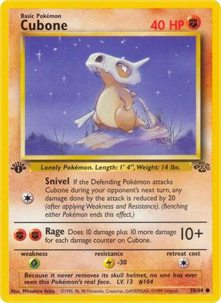 Cubone (50/64) [Jungle 1st Edition] | Silver Goblin