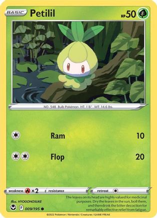 Petilil (9) Reverse Holofoil - SWSH12 Silver Tempest