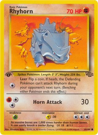 Rhyhorn (61) (1st Edition) - Jungle