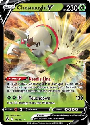 Chesnaught V (015/195) [Sword & Shield: Silver Tempest] | Silver Goblin