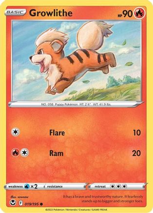 Growlithe (19) Reverse Holofoil - Silver Tempest