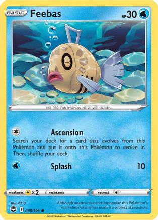 Feebas (39) Reverse Holofoil - Silver Tempest