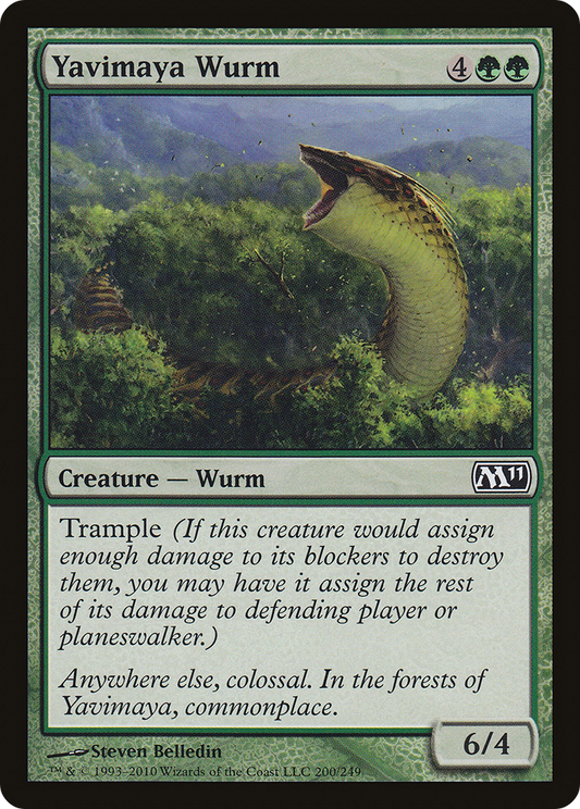 Yavimaya Wurm [Magic 2011] Foil