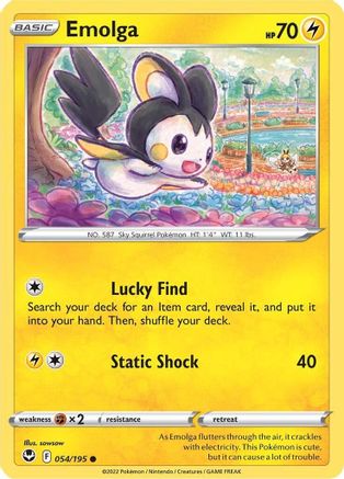 Emolga (54) Reverse Holofoil - Silver Tempest