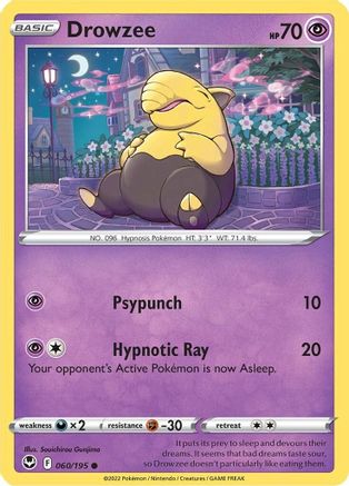 Drowzee (60) Reverse Holofoil - Silver Tempest