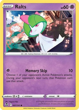 Ralts (67) Reverse Holofoil - Silver Tempest