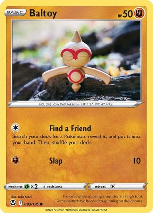 Baltoy (93) Reverse Holofoil - Silver Tempest