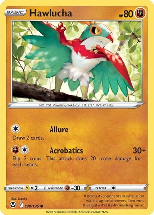 Hawlucha (98) Reverse Holofoil - Silver Tempest