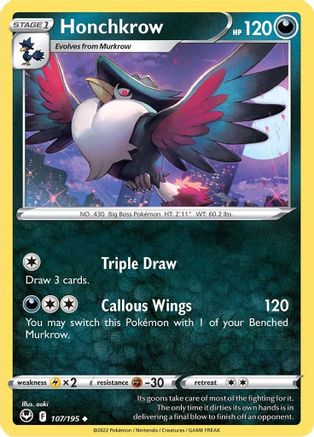 Honchkrow (107) - SWSH12 Silver Tempest