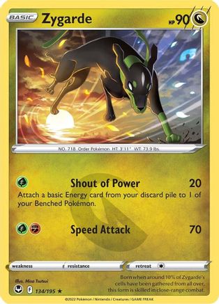 Zygarde (134) Reverse Holofoil - Silver Tempest