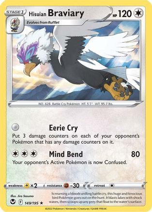 Hisuian Braviary (149) Reverse Holofoil - Silver Tempest