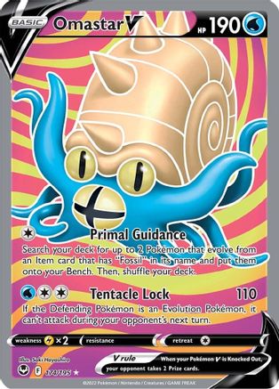 Omastar V (Full Art) (174) Holofoil - Silver Tempest