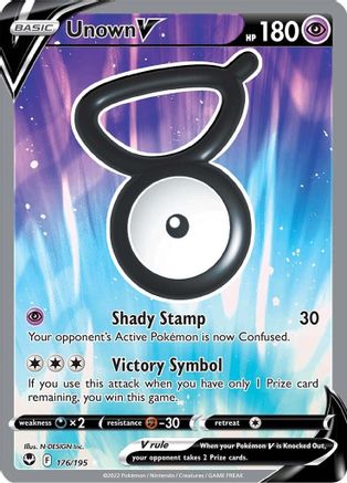 Unown V (Full Art) (176) Holofoil - Silver Tempest