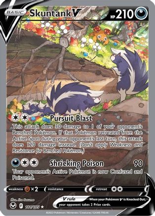 Skuntank V (Alternate Full Art) (181) Holofoil - SWSH12 Silver Tempest