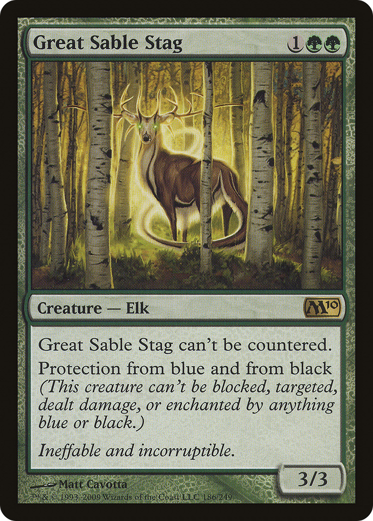 Great Sable Stag [Magic 2010] Foil