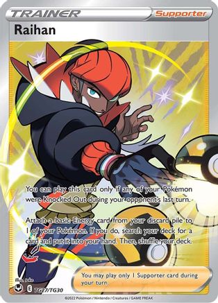 Raihan (TG27) Holofoil - Silver Tempest Trainer Gallery