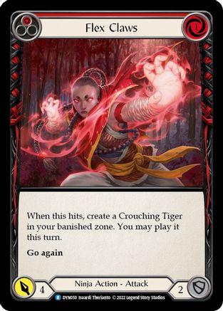 Flex Claws (Red) (DYN050) Rainbow Foil - Dynasty