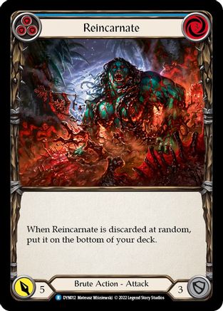 Reincarnate (Blue) (DYN012) Rainbow Foil - Dynasty