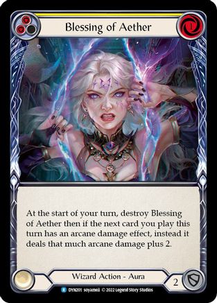 Blessing of Aether (Yellow) (DYN201) Rainbow Foil - Dynasty