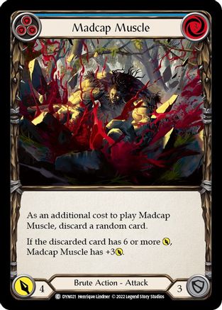 Madcap Muscle (Blue) (DYN021) Rainbow Foil - Dynasty