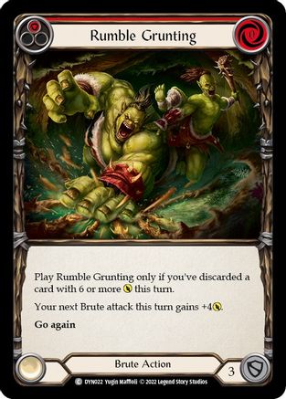 Rumble Grunting (Red) (DYN022) Rainbow Foil - Dynasty