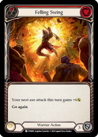 Felling Swing (Red) (DYN082) Rainbow Foil - Dynasty